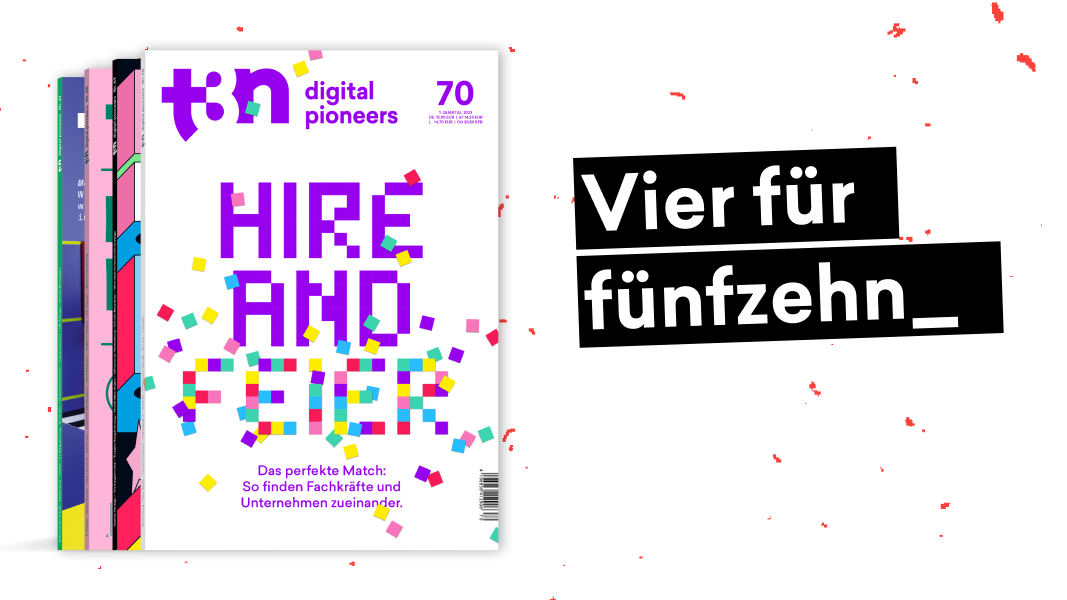 Vier für Fünfzehn: Sichere dir 4 t3n Magazine zum schmalen Preis