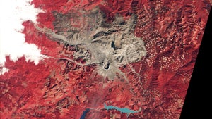 Beeindruckende Satellitenbilder zeigen Erholung der Natur nach Vulkanausbruch