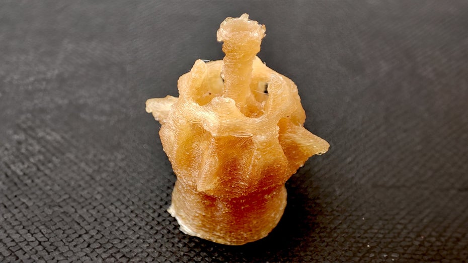 Das ist ein Beispiel für eine 3D-gedruckte Pille. (Foto: Max Planck Institut) Ungewöhnliche Tabletten: Diese Vorteile bringen 3D-gedruckte Pillen