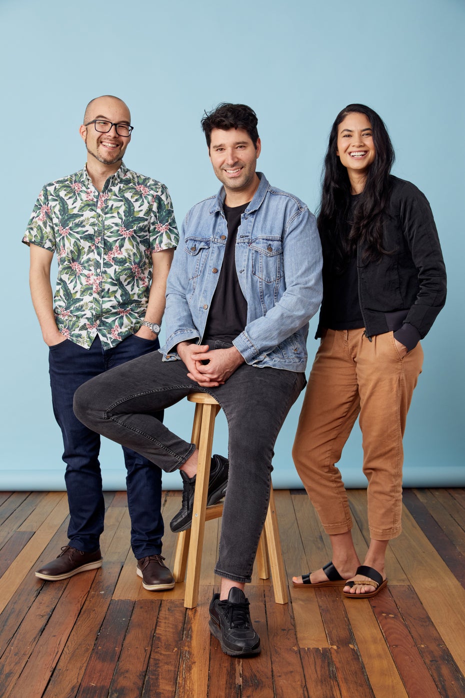 Die drei Canva-Gründer: Cameron Adams (l.), Cliff Obrecht und Melanie Perkins. (Bild: Canva)