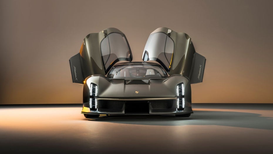 Porsche Mission X: Elektrisches Hypercar mit Flügeltüren Porsche Mission X: Elektrisches Hypercar mit Flügeltüren