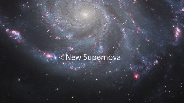 Supernova SN 2023ixf in der Spiralgalaxie Messier 101 – gibt es dort Signale von Aliens? (Bild: Craig Stocks) Supernova Signale Aliens
