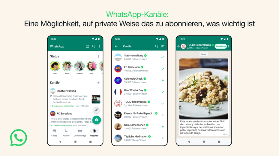 Channels: Whatsapp kündigt Kanäle an – das bringen sie