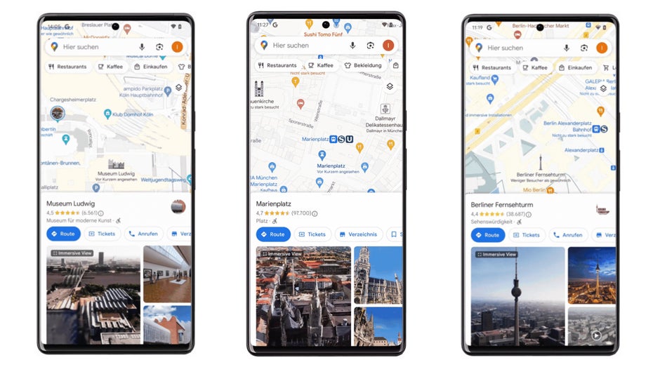 Google Maps Immersive View startet mit Sehenswürdigkeiten in Deutschland