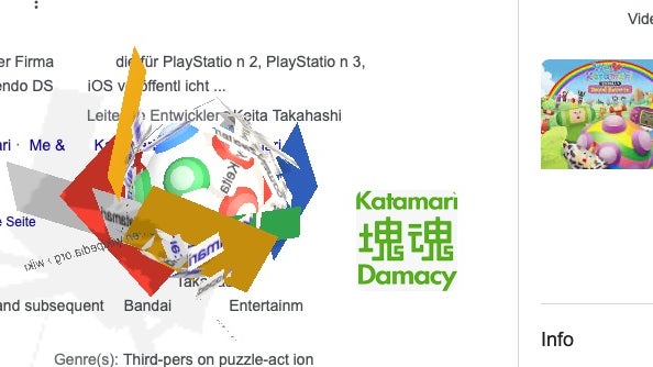 Katamari Google Easter Egg #easteregg #Google #katamari #gaming