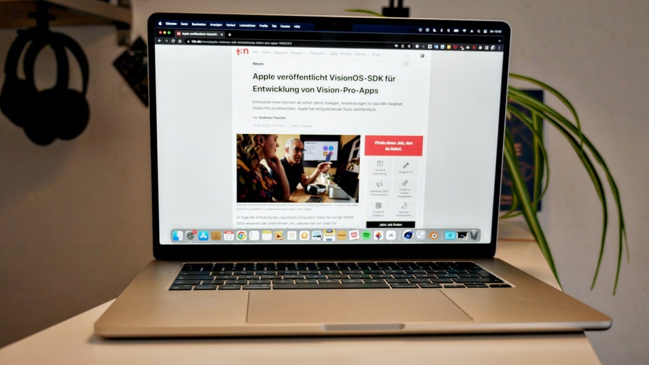 Macbook Air 15 mit M2-Chip im Test: Große Klappe, viel dahinter