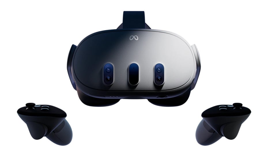 Meta Quest 3 kommt im Herbst 2023. (Bild: Meta) Meta Quest 3 mit Controllern