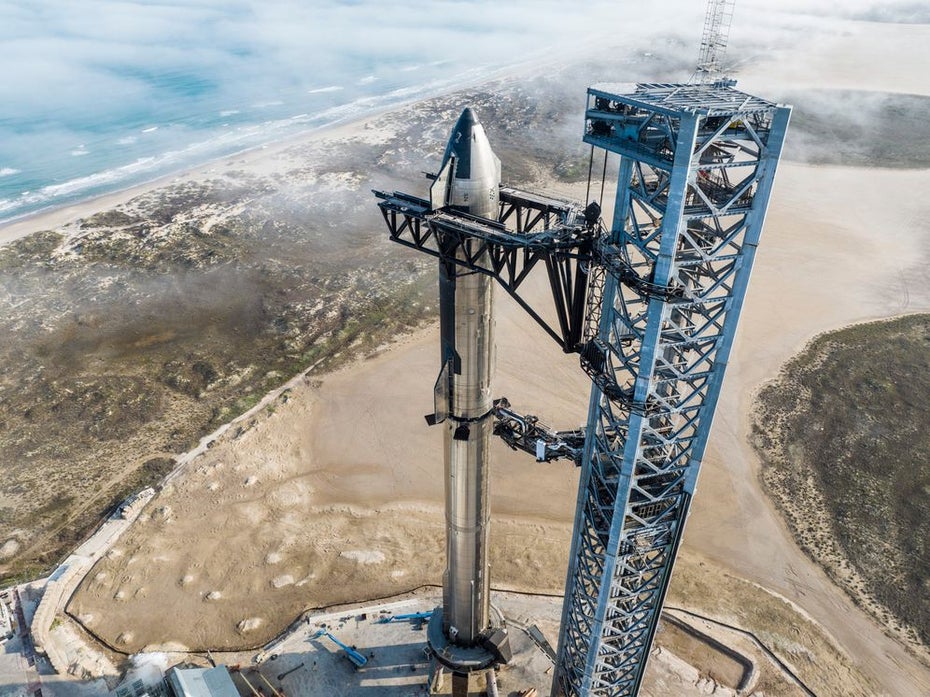 SpaceX' Starship auf der Startrampe in Boca Chica
