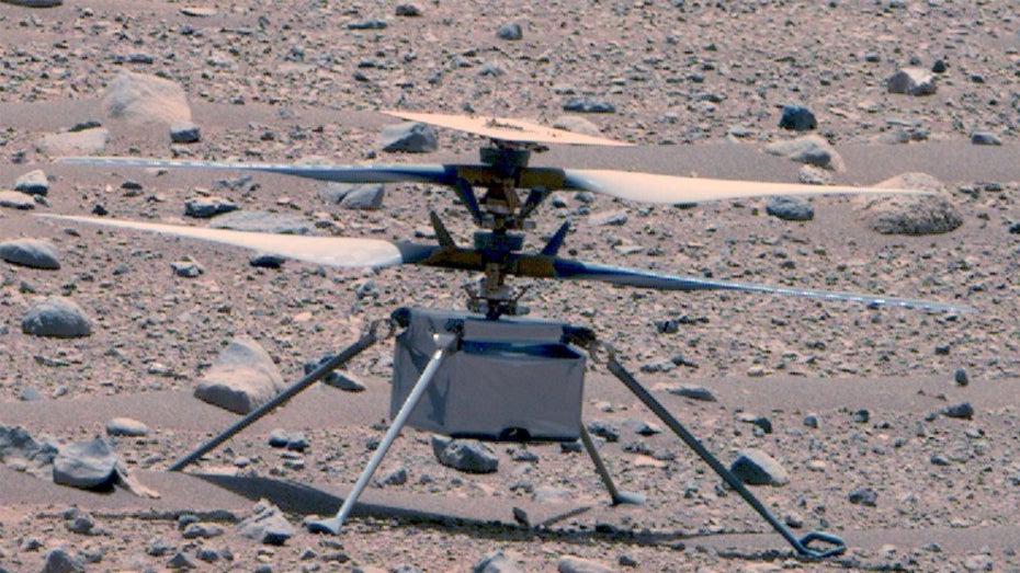 Dem Helikopter geht es gut. (Foto: NASA/JPL-Caltech/ASU/MSSS) Marshelikopter Ingenuity wieder aktiv: Kontakt nach 63 Tagen Funkstille