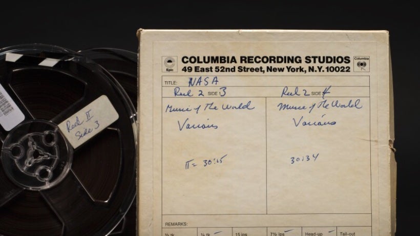 Masterbänder der Voyager Golden Records bei Sotheby’s. (Foto: Sotheby’s) Voyager Golden Records Sotheby’s.