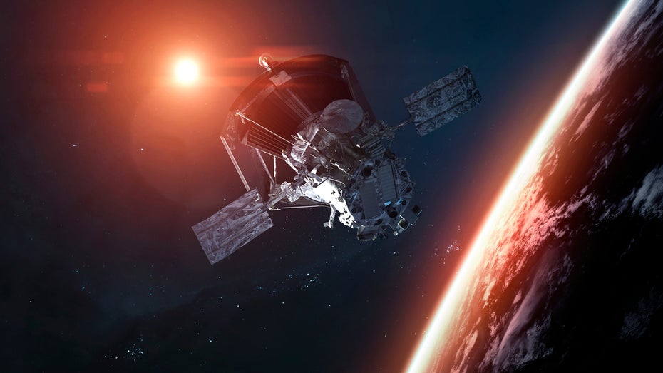 Parker Solar Probe der Nasa rast mit hoher Geschwindigkeit durchs All. (Bild: Vadim Sadovski/Shutterstock) Parker Solar Probe Speed