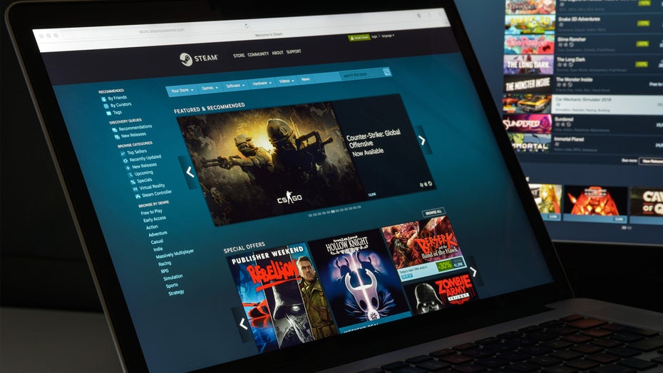 Auf Steam werden KI-generierte Inhalte erst mal nicht veröffentlicht. (Foto: Shutterstock / Casimiro PT) Valve erlaubt keine Games mit KI-generiertem Content auf Steam