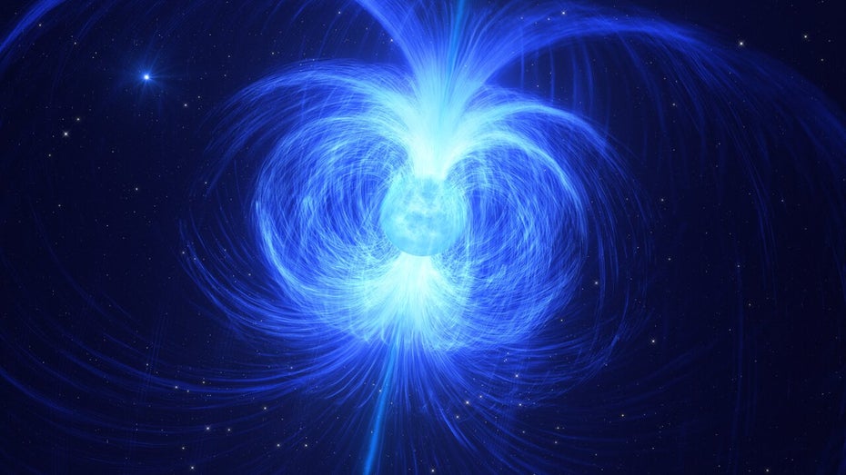 HD 45166: Aus diesem Stern könnte ein Magnetar werden. (Künstlerische Darstellung: Eso/L. Calçada) HD 45166 Stern Magnetar