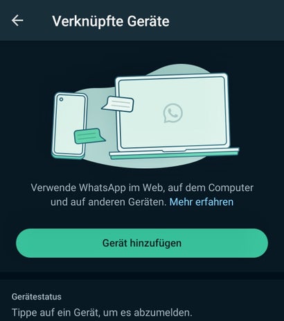 Neues Gerät mit Whatsapp koppeln
