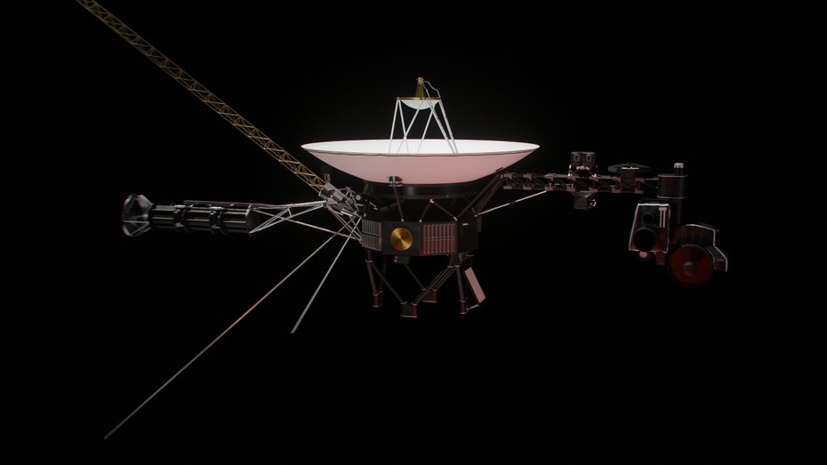 Seit über 45 Jahren im All unterwegs: die Raumsonde Voyager 2. (Grafik: JesperG/Shutterstock) „Interstellarer Schrei“: Nasa stellt Kommunikation zu Voyager 2 wieder her