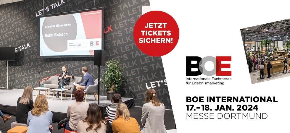 BOE INTERNATIONAL 2024 – die Trends-, Tech- und Infoplattform für die Eventbranche 