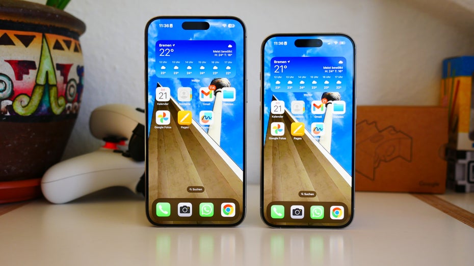 iPhone 15 Pro Max und 15 Pro vorne