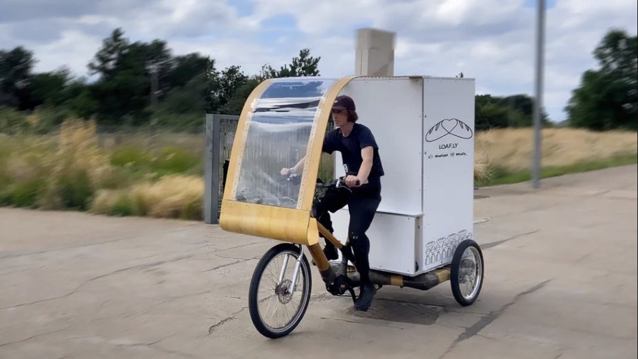 Dieses elektrische Lastenrad besteht aus Bambus