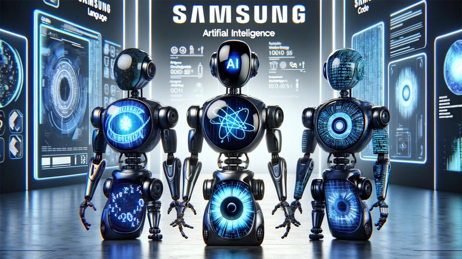Samsung zeigt gleich drei Bots. (Bild: Dall-E 3 / t3n) Von Gauss zu Galaxy: Samsung stellt 3 KI-Bots vor