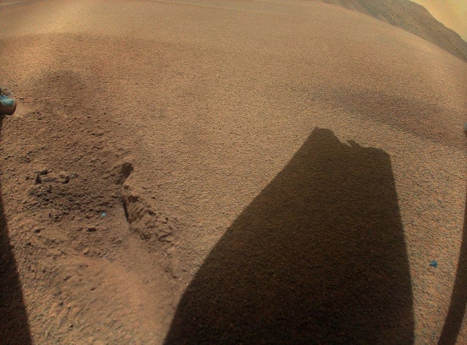 Schatten des Mars-Helikopters Ingenuity