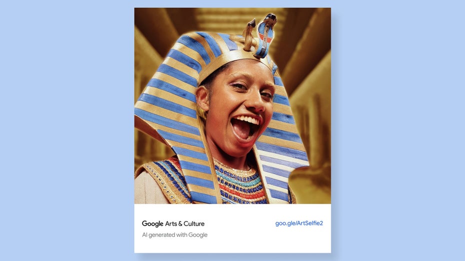 Art Selfie 2 arbeitet mit generativer KI. (Foto: Google) Vergangenheit neu erleben: Google kombiniert Kunst und KI für einzigartige Selfies