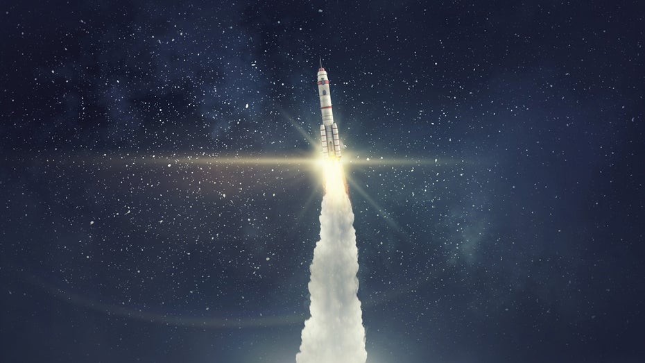Raketen benötigen viel Treibstoff. (Foto: Sergey Nivens / Shutterstock) Neues Raketentriebwerk nutzt den eigenen Rumpf als Treibstoff