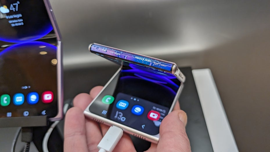Samsung Display hat spannende neue Bildschirmkonzepte auf der CES 2024 gezeigt. (Foto: t3n) Samsungs Knick in die Zukunft: Displays werden flexibler – und rollbar