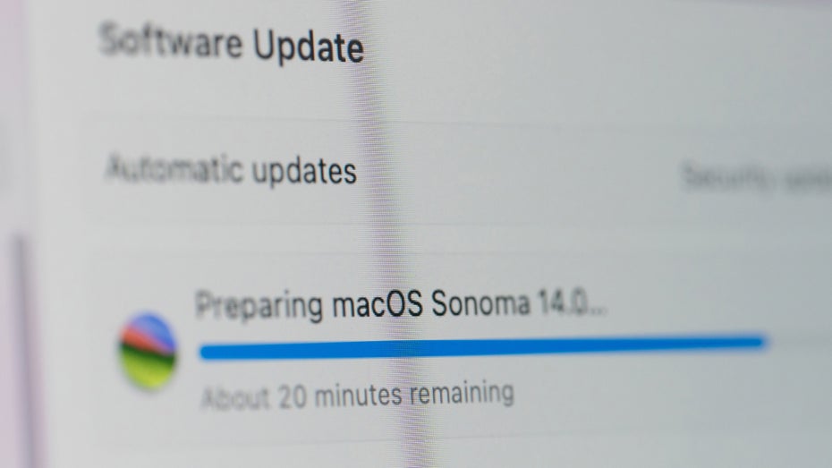 macOS Sonoma: Betriebssystem-Update installiert sich offenbar ungewollt macOS Sonoma: Betriebssystem-Update installiert sich offenbar ungewollt