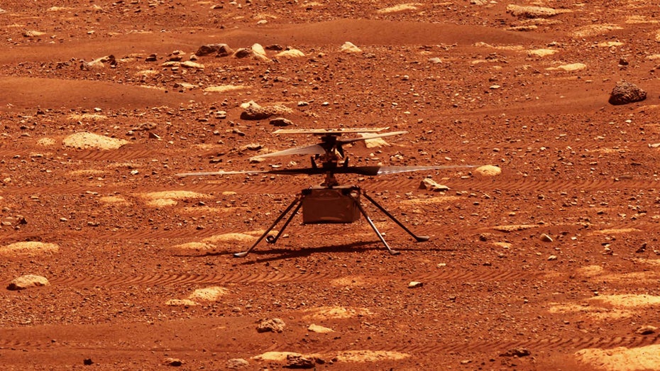 Hier ist Ingenuity noch intakt. (Foto: Artsiom P/Shutterstock) Erstes Bild vom verunglückten Marshelikopter: Ingenuity bleibt hier – aber nicht ohne Funktion