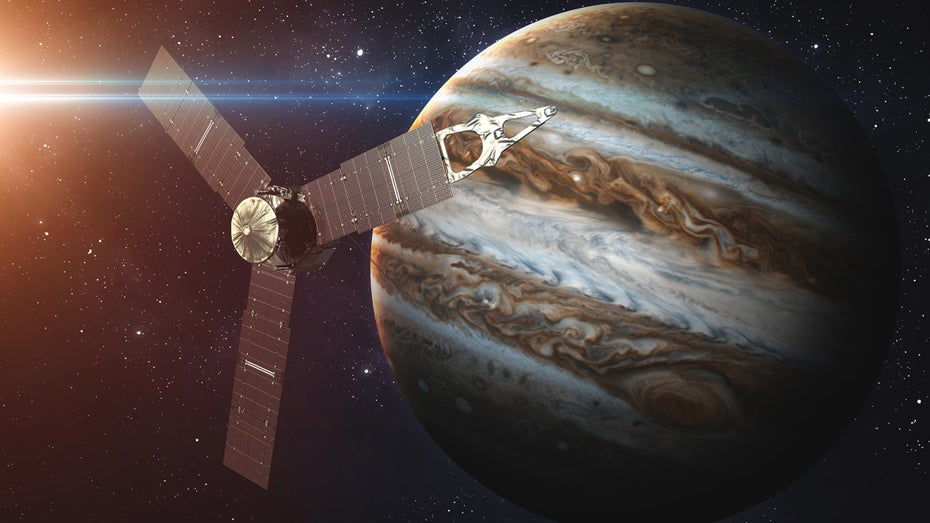 Juno soll noch bis 2025 im Einsatz sein. (Foto: Vadim Sadovski / Shutterstock) Nasa-Sonde Juno: Zwei Vulkanausbrüche auf einem Bild des Jupitermonds Io