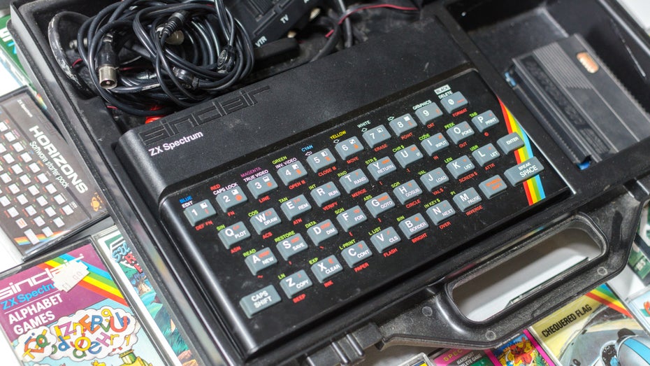 Raytracing auf einem ZX Spectrum von 1982. (Bild: Gabriel Gambetta) Raytracing ZX Spectrum