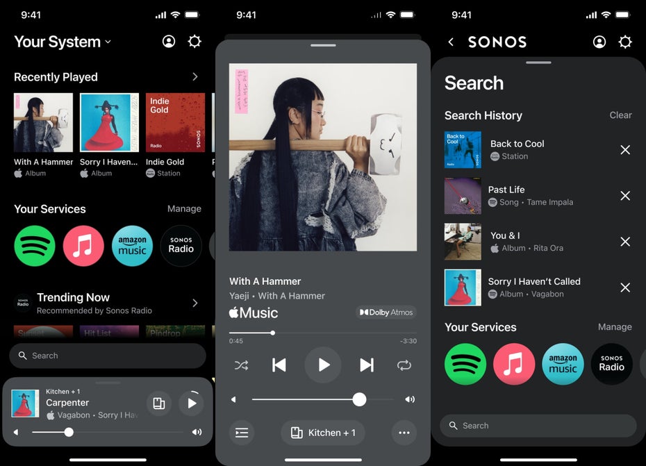 sonos app 2024 dark mode