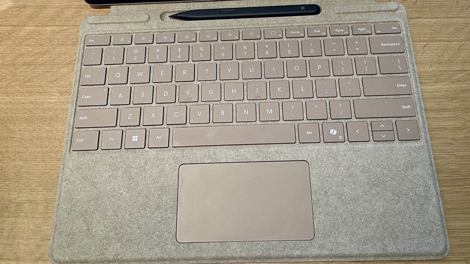 Die Surface-Tastatur in der Nahaufnahme.