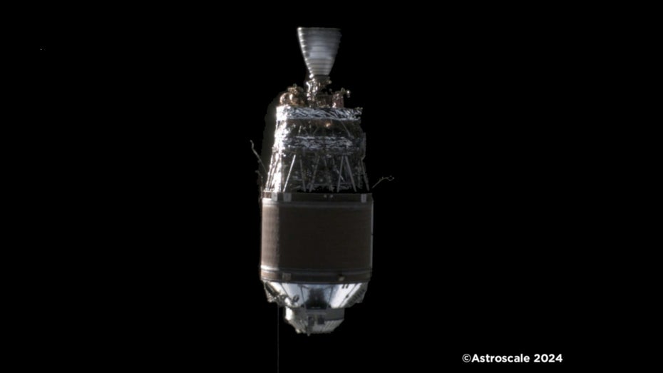 Weltraumschrott aus nächster Nähe. (Foto: Astroscale) Satellit fotografiert Raumfahrtmüll aus nächster Nähe: Warum das ein wichtiger Schritt ist