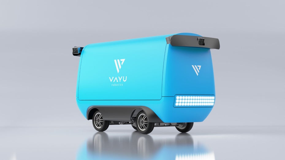 Dieser Roboter soll liefern. (Foto: Vayu Robotics) Dieser Roboter soll euch euren Online-Einkauf nach Hause bringen