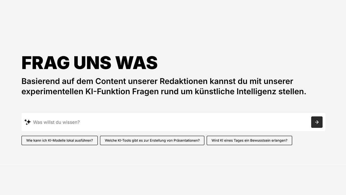 Neuer Chatbot von t3n: So einfach geht KI-Wissen Neuer Chatbot von t3n: So einfach geht KI-Wissen
