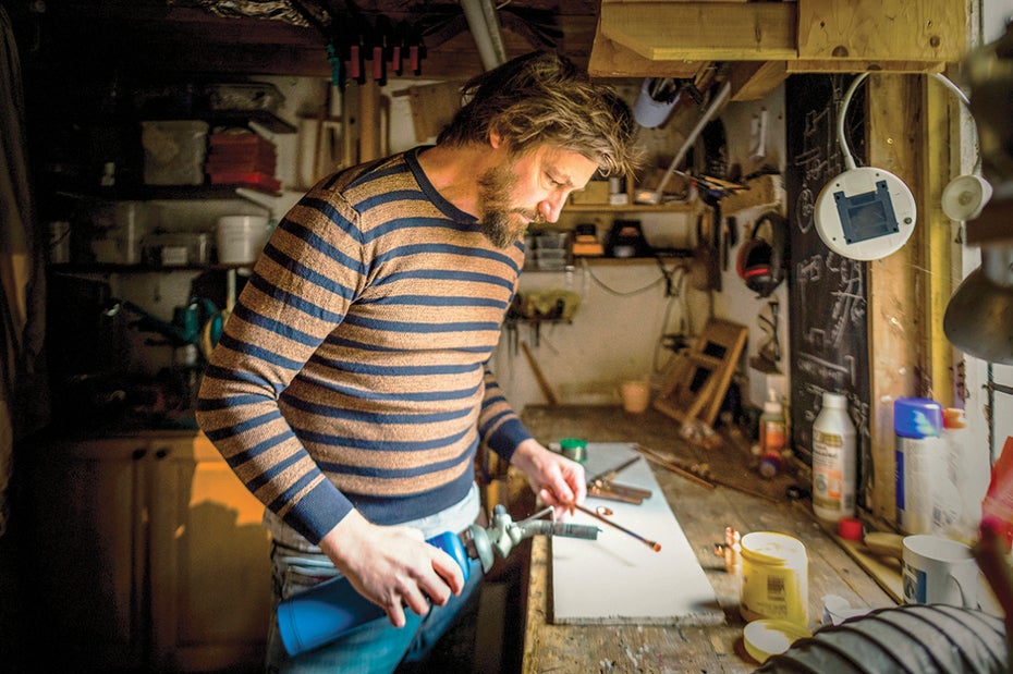 Chris Jordan, der Technische Leiter von Heata, in seiner Werkstatt.