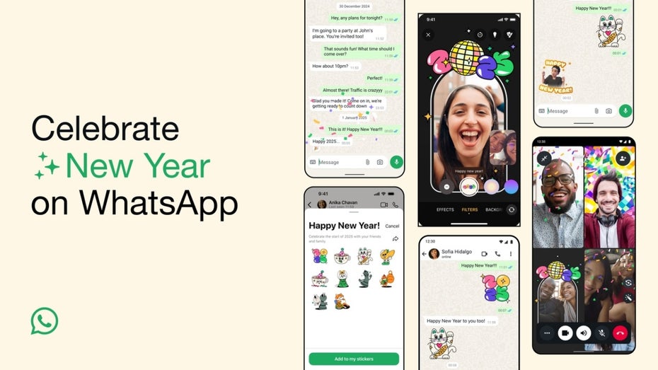 Whatsapp Funktionen zu Neujahr