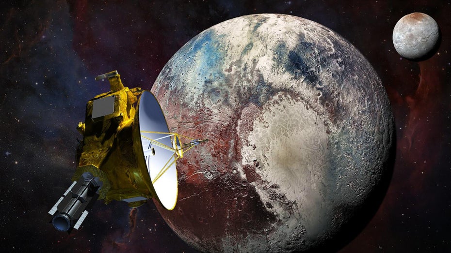New Horizons bei der Erkundung des Pluto. (Bild: Nasa/Johns Hopkins University Applied Physics Laboratory/Southwest Research Institute) New Horizons Pluto