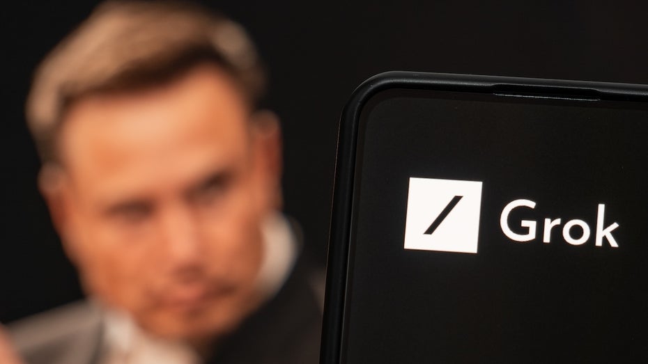 KI-Chatbot versus Elon Musk: Grok schießt weiter quer. (Bild: Shutterstock/lilgrapher) Elon Musk Grok