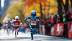 Peking: Humanoide Roboter treten in Halbmarathon gegen Menschen an