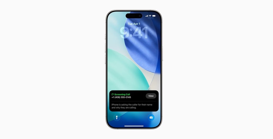 Ein iPhone mit iOS 26 zeigt den Sperrbildschirm an.