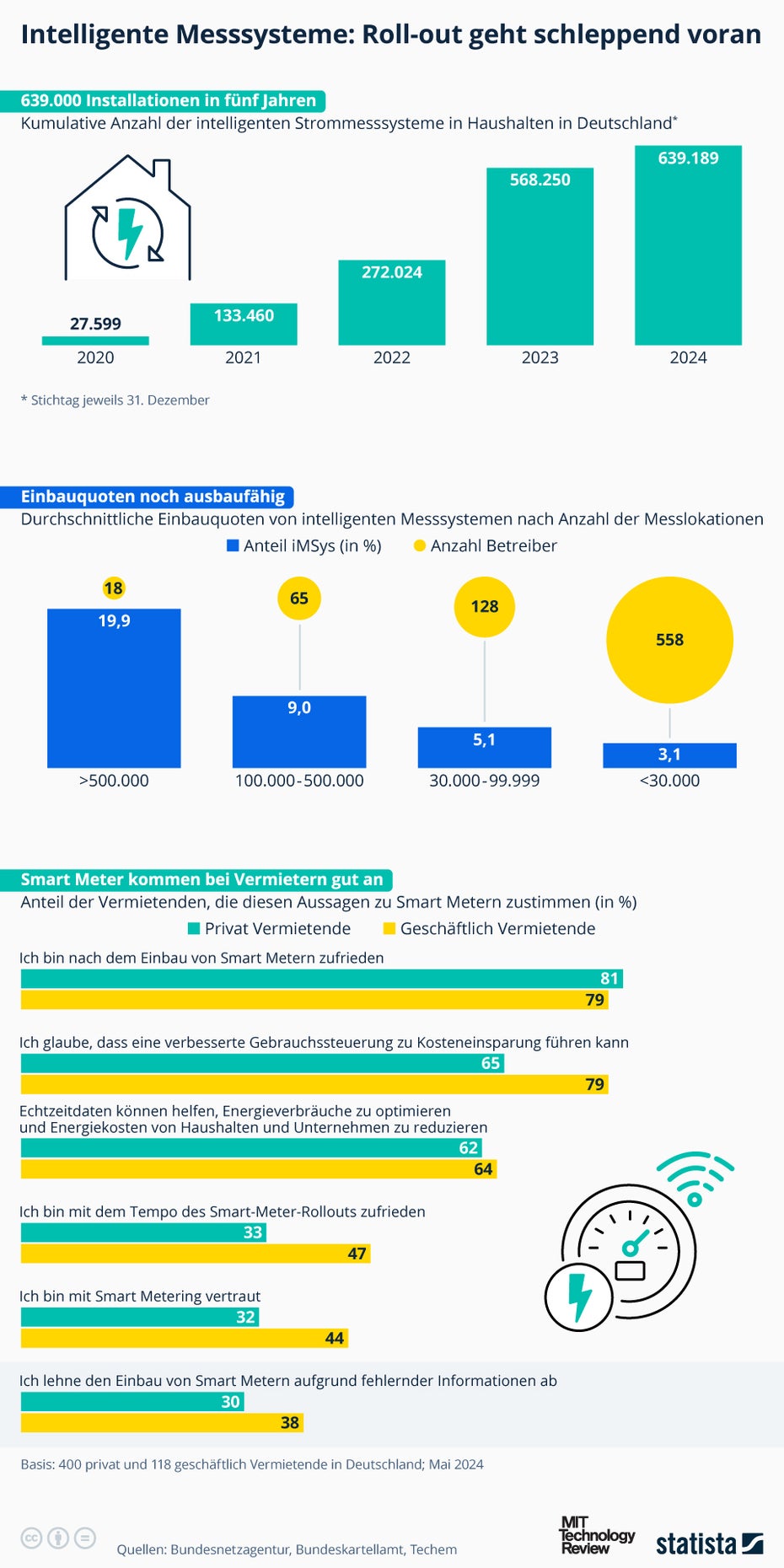 Infografik zu Smart Metern.