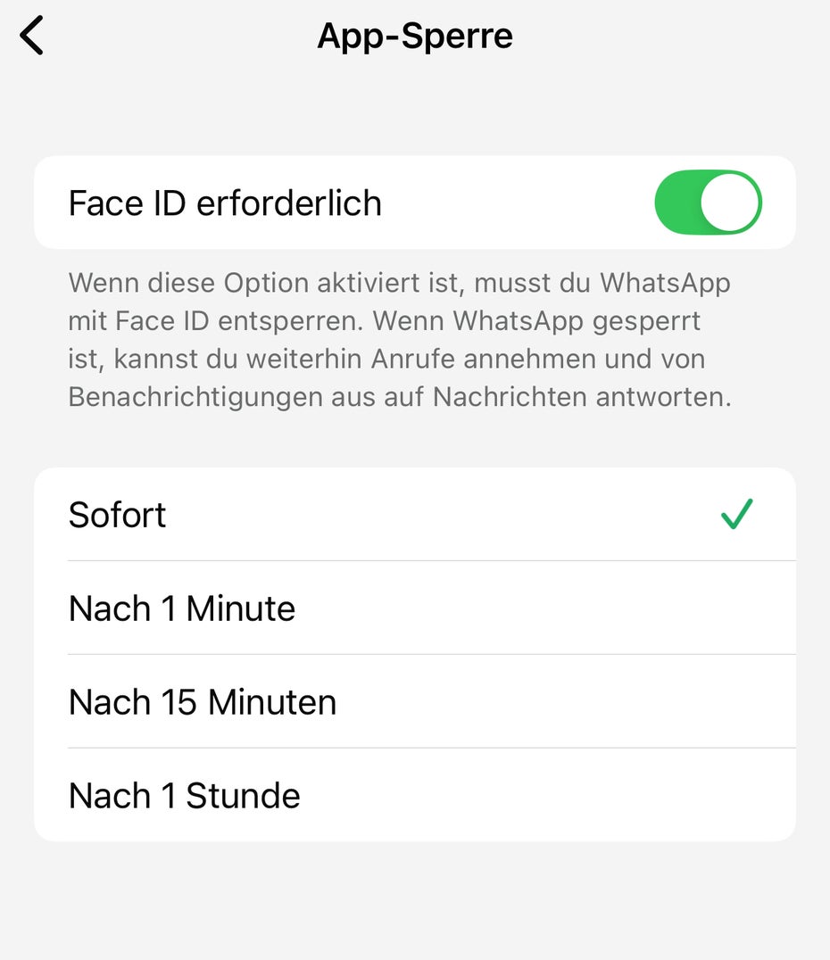 Ein Screenshot aus Whatsapp.